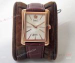 Swiss Replica Mens Piaget Emperador Rose Gold Silver Dial Automatic Watch